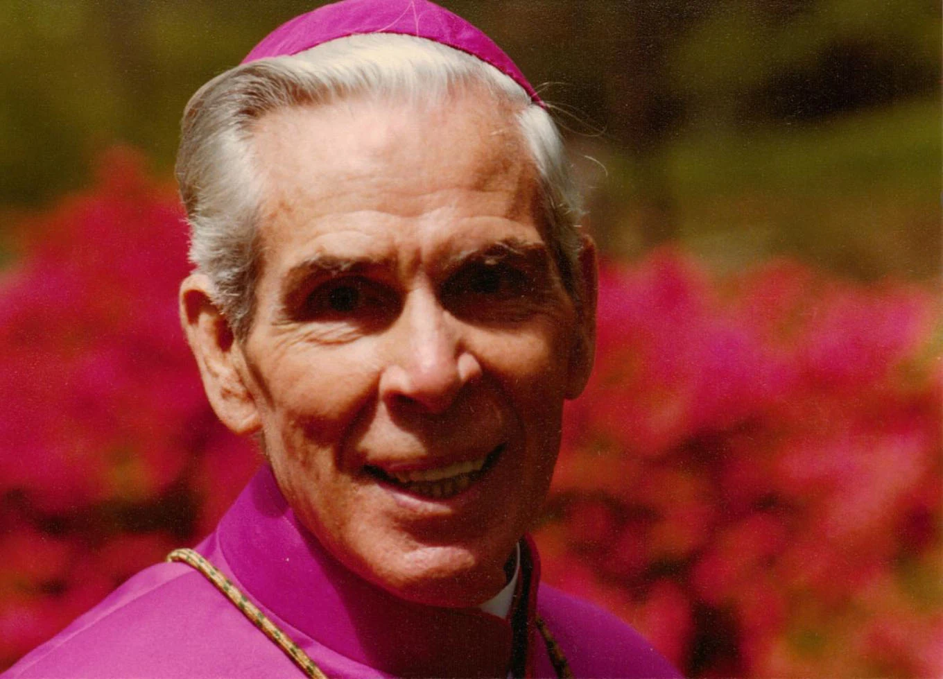 Blessed Fulton J. Sheen smiling in episcopal dress